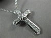 ESTATE LARGE .60CT DIAMOND 14KT WHITE GOLD CLASSIC X DESIGN CROSS PENDANT #20309