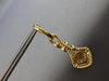 LARGE .75CT DIAMOND 14KT 2 TONE GOLD 3D GEOMETRICAL LOVE KNOT HANGING EARRINGS
