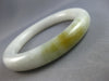 ESTATE LARGE AAA JADE HANDCRAFTED SOLID 3D LUCKY BANGLE BRACELET #27747