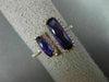 1.74CT DIAMOND & AAA AMETHYST 14KT ROSE GOLD 3D RECTANGULAR DOUBLE HALO FUN RING