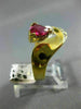 ESTATE WIDE 1.50CT DIAMOND & AAA PINK TOURMALINE 18KT TWO TONE GOLD RING #22057