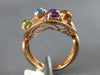 EXTRA LARGE 2.64CT DIAMOND & AAA MULTI GEM 14K ROSE GOLD MULTI CIRCULAR FUN RING