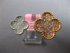 LARGE .66CT WHITE & PINK DIAMOND 18K WHITE & ROSE GOLD FLOWER FILIGREE LOVE RING