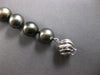 LARGE & LONG .10CT DIAMOND & AAA TAHITIAN PEARL 14K WHITE GOLD 3D NECKLACE 27851