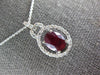 1.59CT DIAMOND & AAA RUBY 14KT WHITE GOLD OVAL & ROUND LOVE KNOT PENDANT #27261