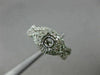 ESTATE WIDE .62CT DIAMOND 14KT WHITE GOLD SEMI MOUNT WEDDING ENGAGEMENT RING SET