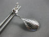 .74CT DIAMOND 14KT WHITE GOLD CLASSIC ROUND PAVE TEAR DROP FUN HANGING EARRINGS