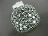 ESTATE LARGE 3.0CT DIAMOND 14KT WHITE GOLD ETOILE FILIGREE CLUSTER LOVE RING