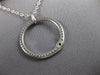 ESTATE .41CT DIAMOND 18KT WHITE GOLD 3D CIRCLE OF LIFE SOLITAIRE FUN PENDANT
