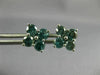 ESTATE LARGE 1.82CT BLUE DIAMOND 18KT WHITE GOLD 3D FLOWER SQUARE STUD EARRINGS