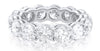 LARGE 6.75CT DIAMOND PLATINUM 3D SHARED PRONG ETERNITY WEDDING ANNIVERSARY RING