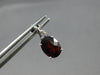 1.42CT DIAMOND & AAA GARNET 14KT WHITE GOLD 3D OVAL & ROUND FUN HANGING EARRINGS