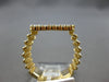 LARGE 1.15CT DIAMOND 14KT 2 TONE GOLD 3D ROUND CLUSTER MULTI ROW SQUARE FUN RING
