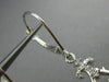 ESTATE .50CT DIAMOND 14KT WHITE GOLD 3D FLOWER HEART LEVERBACK HANGING EARRINGS