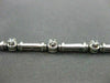 ESTATE LONG .55CT ROUND DIAMOND 14KT WHITE GOLD ETOILE TENNIS BRACELET #14732