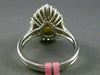 LARGE GIA 4.25CT WHITE & FANCY YELLOW DIAMOND 18KT TWO TONE GOLD ENGAGEMENT RING