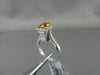 ESTATE WIDE 1.75CTW AAA CITRINE & DIAMOND 14KT WHITE GOLD RING