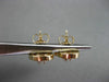 ESTATE DIAMOND 14KT YELLOW GOLD OVAL ETOILE SOLITAIRE EARRINGS E/F VVS #23018