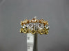 ESTATE WIDE .35CT DIAMOND 14KT TRI COLOR GOLD FILIGREE MILGRAIN STACKABLE RING