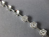 3.79CT DIAMOND 18K WHITE GOLD 3D MULTI FLOWER SEMI ETERNITY LOVE TENNIS NECKLACE