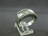 ANTIQUE WIDE 1.82CT DIAMOND BAGUETTE & ROUND 14KT W GOLD ANNIVERSARY RING #2137
