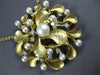 EXTRA LARGE .65CT DIAMOND & AAA SOUTH SEA PEARL 18KT YELLOW GOLD FLOWER NECKLACE