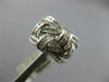 WIDE 1.35CT DIAMOND 14KT WHITE GOLD CRISS CROSS LOVE KNOT FUN ANNIVERSARY RING