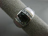 ESTATE WIDE .51CT DIAMOND & AAA MOTHER OF PEARL 14KT WHITE GOLD 3D COCKTAIL RING