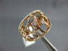 ESTATE WIDE .55CT DIAMOND 18KT ROSE GOLD 3D OPEN FILIGREE STAR FUN RING
