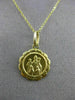 ESTATE 14K YELLOW GOLD HANDCRAFTED POPE RELIGIOUS FLOATING PENDANT & CHAIN 24991