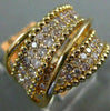 ESTATE WIDE .91CT PINK DIAMOND 18K ROSE GOLD MULTI ROW MILGRAIN ANNIVERSARY RING
