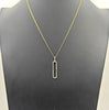 .54CT DIAMOND 18KT YELLOW GOLD ROUND & BAGUETTE OVAL LOVE KNOT FLOATING PENDANT