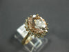 ESTATE LARGE 2.96CT DIAMOND & AAA MORGANITE 14KT ROSE GOLD OVAL ENGAGEMENT RING