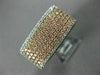 ESTATE LARGE 2.52CT DIAMOND 14KT WHITE & ROSE GOLD 3D FILIGREE ANNIVERSARY RING