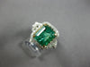 LARGE 4.65CT DIAMOND & AAA COLOMBIAN EMERALD 18KT 2 TONE GOLD 3D ENGAGEMENT RING