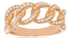 ESTATE .33CT DIAMOND 14KT ROSE GOLD 3D MULTI LINK LOVE KNOT FUN RING
