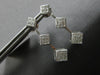 1.0CT DIAMOND 14KT WHITE GOLD PRINCESS INVISIBLE SQUARE JOURNEY HANGING EARRINGS
