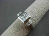 ESTATE WIDE .75CT DIAMOND 18KT WHITE GOLD INVISIBLE PRINCESS SQUARE RING #22114