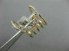 ESTATE LARGE .39CT ROUND DIAMOND 18KT ROSE GOLD CLASSIC MOON MULTI ROW FUN RING