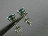 ESTATE 1.07CT BLUE DIAMOND 14KT WHITE GOLD 3D CLASSIC STUD SCREW BACK EARRINGS