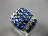 LARGE 5.96CT DIAMOND & AAA SAPPHIRE 18K WHITE GOLD OVAL & ROUND ANNIVERSARY RING