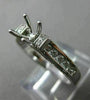 ESTATE .45CT DIAMOND 14K WHITE GOLD FILIGREE MILGRAIN SEMI MOUNT ENGAGEMENT RING