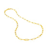ESTATE 14KT YELLOW GOLD 3D OVAL CLASSIC LINK CHAIN FUN NECKLACE