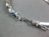 1.33CT DIAMOND & AAA SAPPHIRE 18KT WHITE GOLD 3D SEMI ETERNITY BANGLE BRACELET