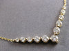 ESTATE .60CT DIAMOND 14KT YELLOW GOLD 3D ROUND GRADUATING V SHAPE LOVE NECKLACE