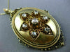 ANTIQUE LARGE 1.0CT ROSE CUT DIAMONDS 14KT YELLOW GOLD VICTORIAN PENDANT #26184