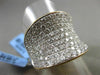 ESTATE MASSIVE 2.74CT DIAMOND 18KT YELLOW GOLD MULTI ROW 3D HEART FUN RING