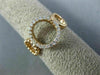 ESTATE .25CT DIAMOND 14KT ROSE GOLD ROUND BEADED CIRCLE OF LIFE CLASSIC FUN RING