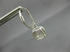ESTATE 1.83CT AAA MORGANITE 14K WHITE GOLD 3D CUSHION LEVERBACK HANGING EARRINGS