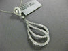 ESTATE LARGE .66CT DIAMOND 18KT WHITE GOLD 3D CLASSIC TEAR DROP FLOATING PENDANT